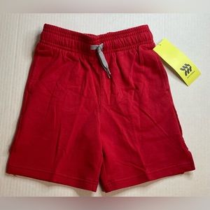 Boys All In Motion Red Shorts with Elastic Waistband and Pockets